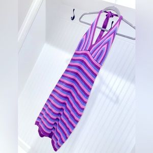 Eye Catching Crochet Knit Halter Dress